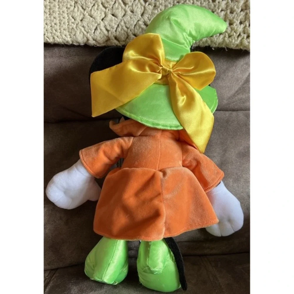 Disney‎ Parks Halloween Minnie Mouse Witch Costume Orange Dress Green Hat 16